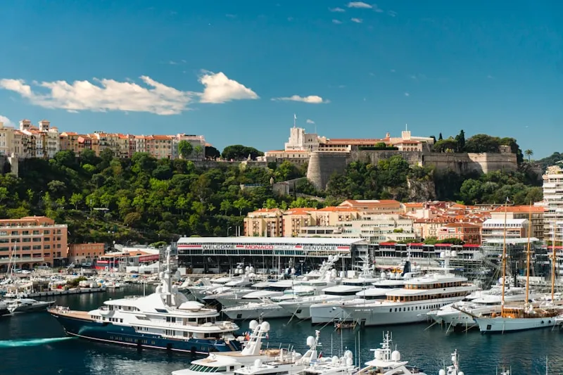 Yachts in the Monaco marina