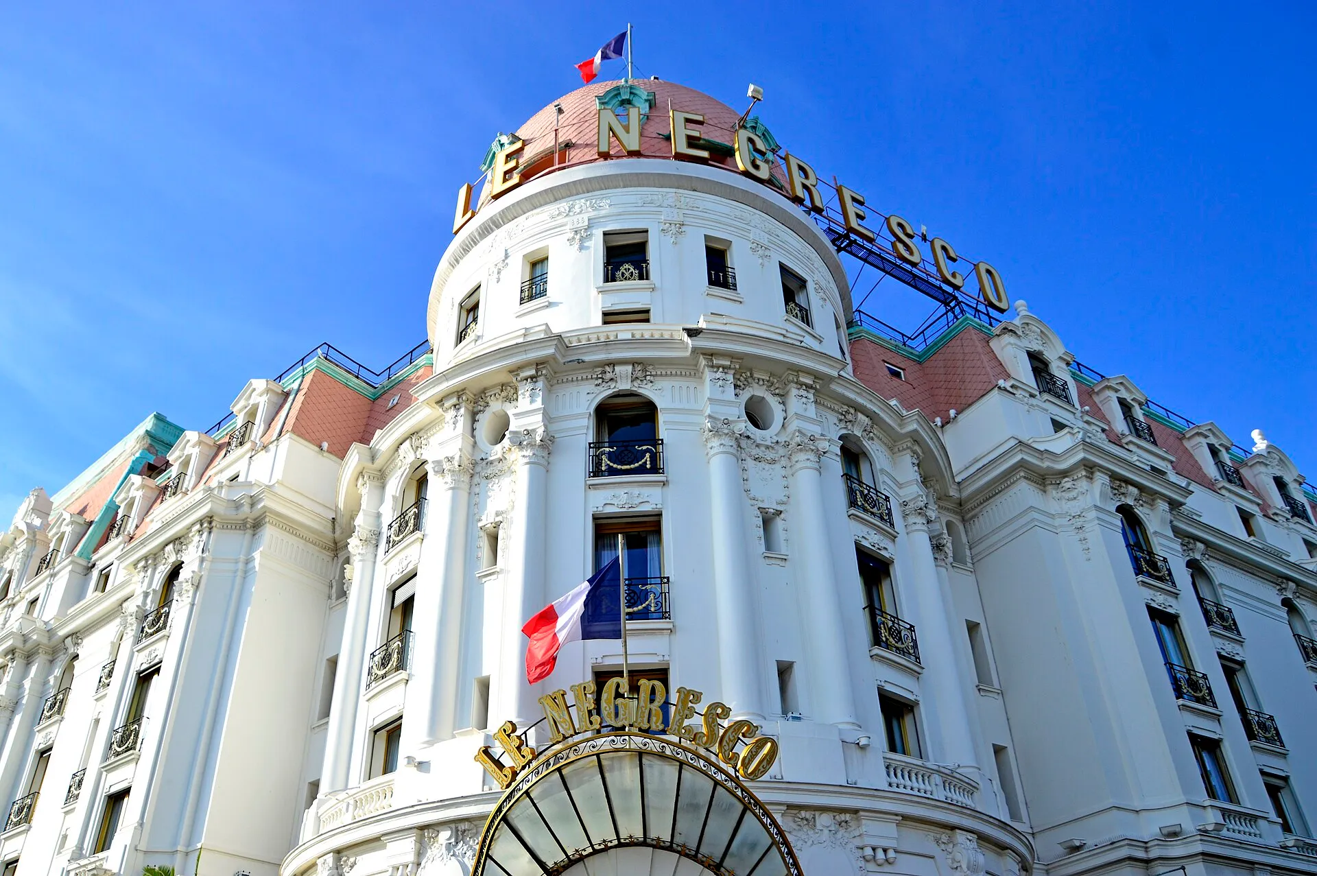 The Hôtel Negresco on the Promenade des Anglais in Nice